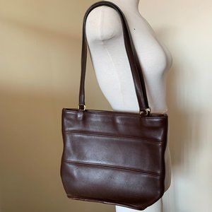 COACH TRIBECCA SHOULDER BAG  F8C 9098 VINTAGE BROWN 11" BY 9" BY 5"